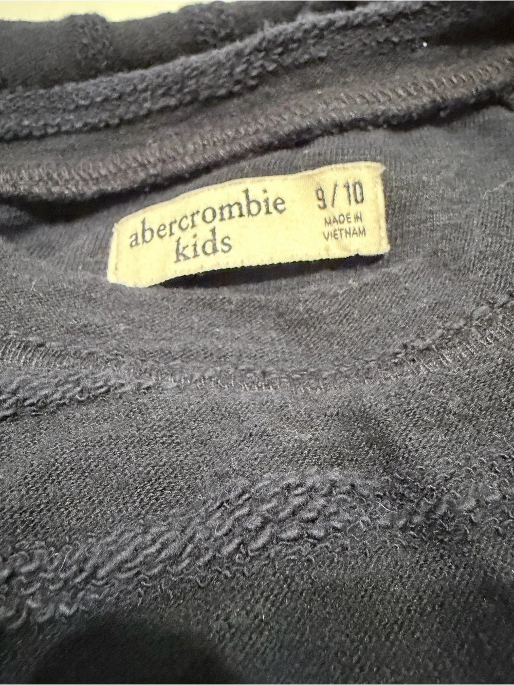 abercrombie kids Navy Dress with Pink Logo and Cream Tassel Tie